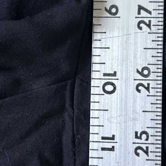 Madewell Cropped Pants Black Viscose Tapered Leg Elastic Waist w Drawstring Sz S - Picture 11 of 13